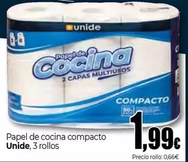 Oferta de Unide - Papel De Cocina Compacto por 1,99€ en Unide Supermercados