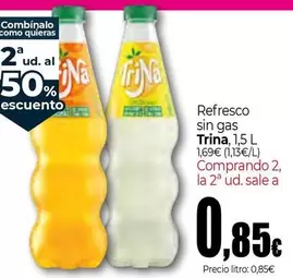 Oferta de Trina - Refresco Sin Gas por 1,69€ en Unide Supermercados