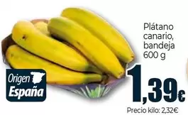 Oferta de Platano Canario, Bandeja por 1,39€ en Unide Supermercados