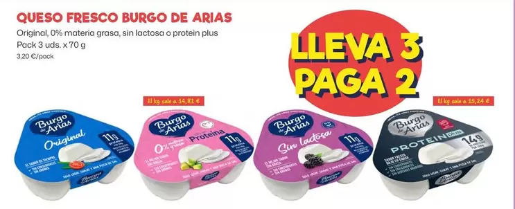 Oferta de Burgo de Arias - Queso Fresco por 3,2€ en Ahorramas