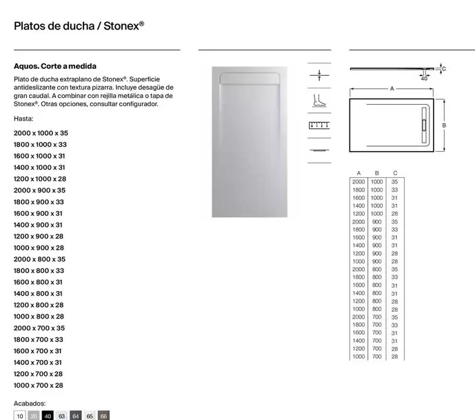 Oferta de Platos De Ducha / Stonex en Roca