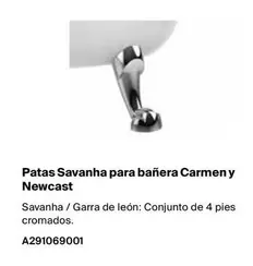 Oferta de Patas Savanha Para Bañera Newcast en Roca