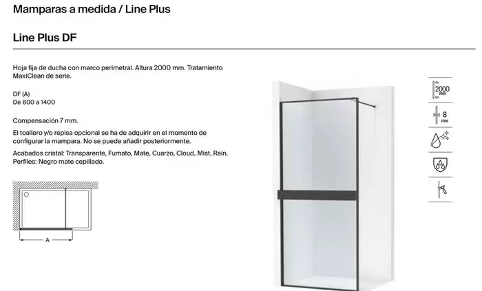 Oferta de Mamparas A Medida / Line Plus Line Plus DF en Roca