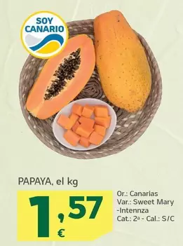 Oferta de Papaya por 1,57€ en HiperDino