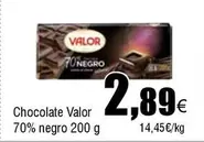 Oferta de Valor - Chocolate 70% Negro por 2,89€ en Froiz