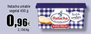 Oferta de Natacha -  Untable Vegetal por 0,96€ en Froiz