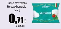 Oferta de Granarolo - Queso Mozzarella Fresca por 0,71€ en Froiz