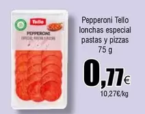 Oferta de Tello - Pepperoni Teno Lonchas Especial Pastas Y Pizzas por 0,77€ en Froiz