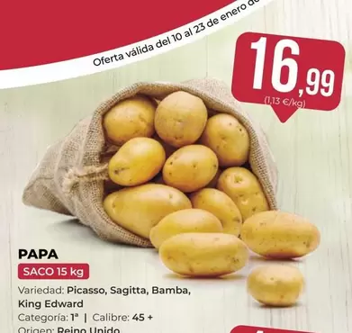 Oferta de Origen - Papa por 16,99€ en SPAR Gran Canaria