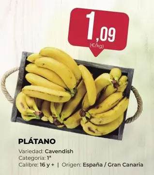 Oferta de Origen - Platano por 1,09€ en SPAR Gran Canaria