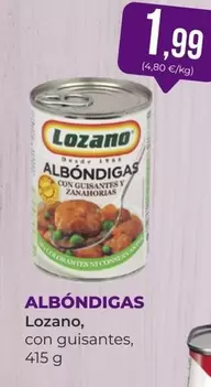 Oferta de Lozano - , Con Guisantes por 1,99€ en SPAR Gran Canaria