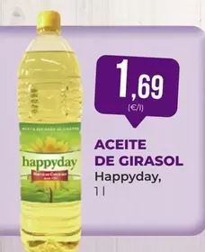 Oferta de Happyday - Aceite De Girasol por 1,69€ en SPAR Gran Canaria