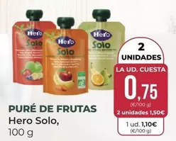 Oferta de Hero - Pure De Frutas por 1,1€ en SPAR Gran Canaria