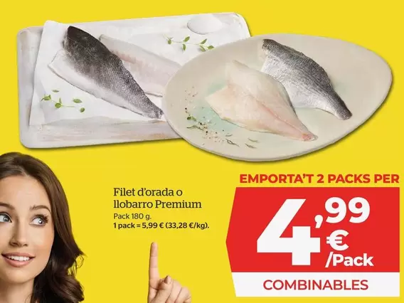 Oferta de Premium - Filet Dorada O Llobarro por 4,99€ en La Sirena