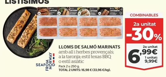 Oferta de Texas - Lloms De Salmo Marinats por 9,99€ en La Sirena