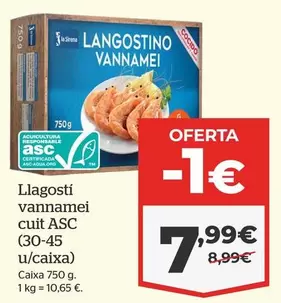 Oferta de Langostino Vannamei por 7,99€ en La Sirena