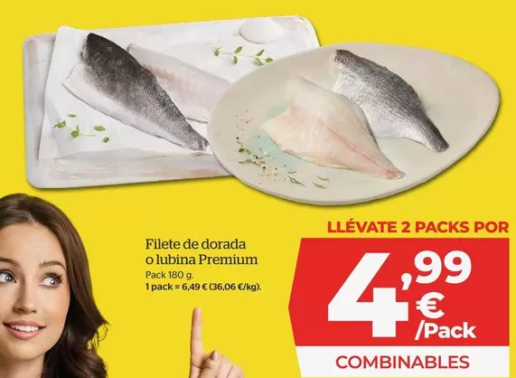 Oferta de Premium - Filete De Dorada O Lubina por 4,99€ en La Sirena