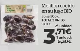 Oferta de Bio - Mejillón Cocido En Su Jugo Bio por 5,3€ en La Sirena