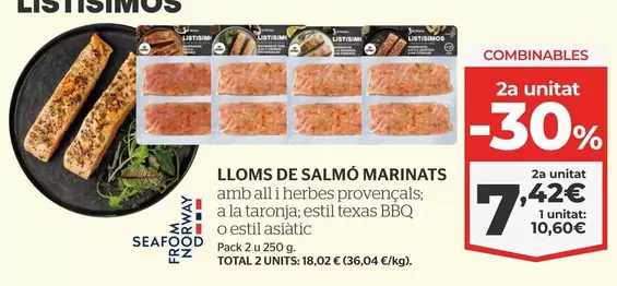 Oferta de Texas - Lloms De Salmo Marinats por 10,6€ en La Sirena