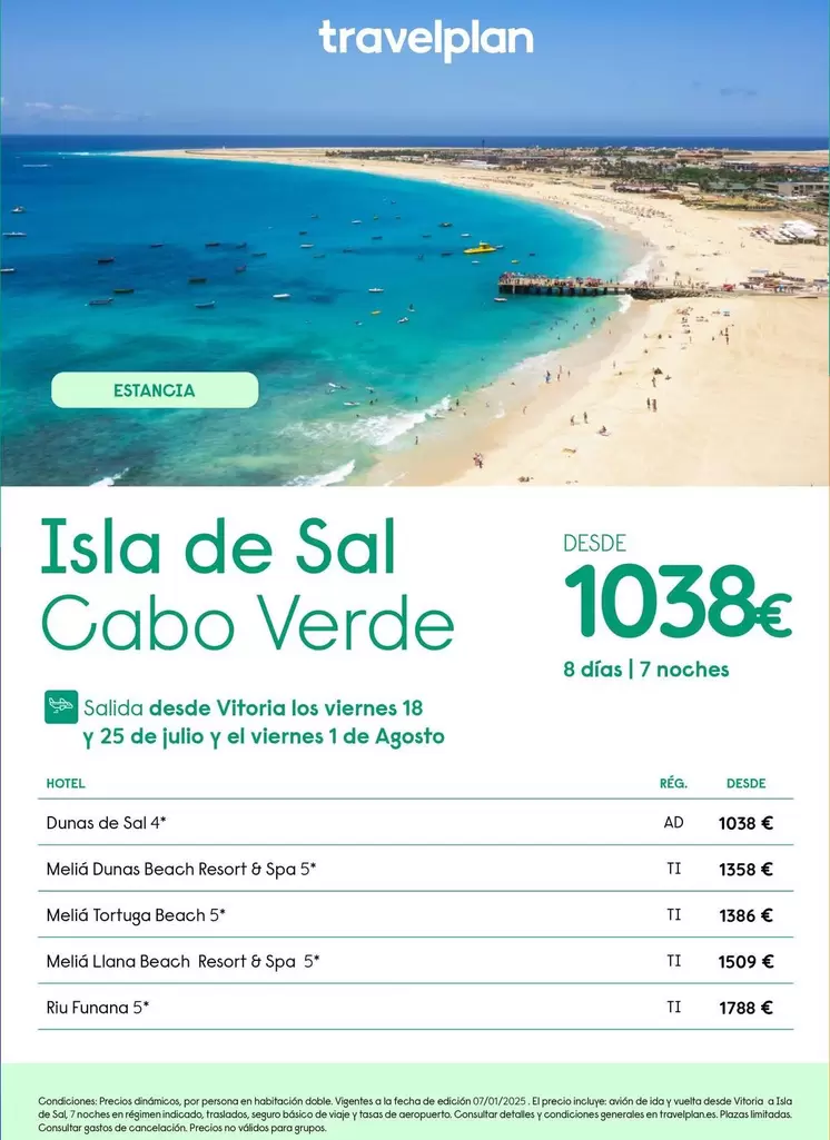 Oferta de Travelplan - Cabo Verde por 1038€ en Travelplan