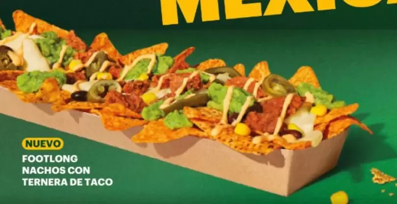 Oferta de Nuevo Footlong Nachos Con Ternera De Taco en Subway