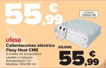 Oferta de Ufesa - Calientacamas Electrico Flexy Heat CME por 55,99€ en Carrefour