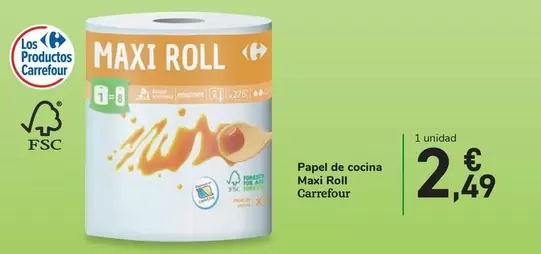 Oferta de Carrefour - Papel De Cocina Maxi Roll por 2,49€ en Carrefour Express