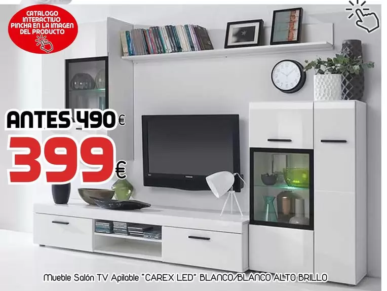 Oferta de Pincha - Mueble Salón TV por 399€ en Muebles Hnos. García