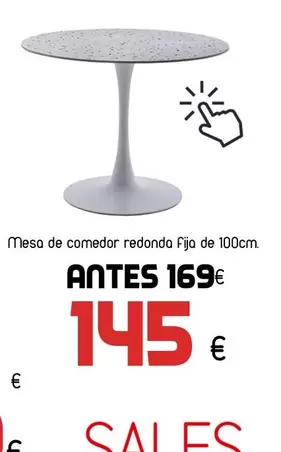 Oferta de Mesa De Comedor Redonda Fija De 100cm por 145€ en Muebles Hnos. García