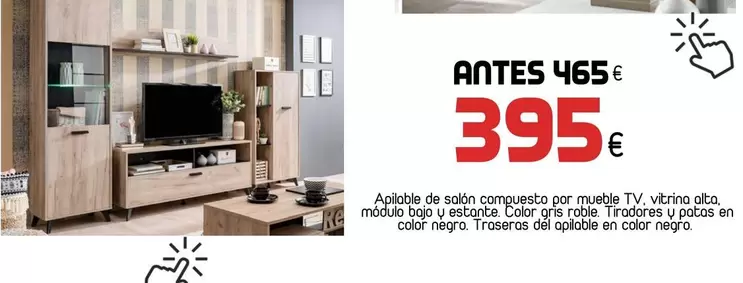 Oferta de Vitrina - Acible De Solo Congusto Per Rube Tv por 395€ en Muebles Hnos. García