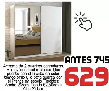 Oferta de Blanco - Armazón En Color por 629€ en Muebles Hnos. García