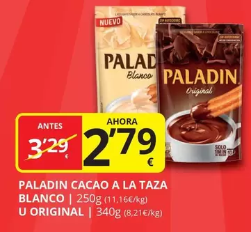 Oferta de Paladín - Cacao A La Taza U Original por 2,79€ en Supermercados MAS