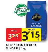 Oferta de Sundari - Arroz Basmati Tilda por 3,15€ en Supermercados MAS