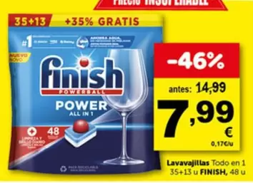 Oferta de Finish - Lavavajillas Todo En 1 por 7,99€ en Masymas