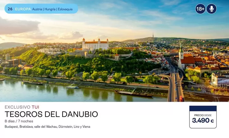 Oferta de Tesoros Del Danubio por 3490€ en Tui Travel PLC