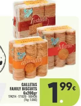 Oferta de Galletas Family Biscuits por 1,99€ en Family Cash