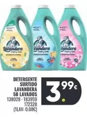 Oferta de Lavandera - Detergente Surtido 50 Lavados por 3,99€ en Family Cash