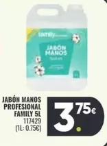 Oferta de Family - Jabon Manos Profesional por 3,75€ en Family Cash