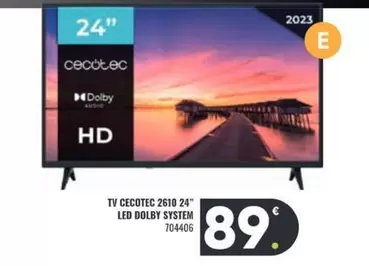 Oferta de Cecotec - Tv 24" Led Dolby System por 89€ en Family Cash