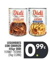 Oferta de Didi - Legumbres Con Chorizo por 0,99€ en Family Cash