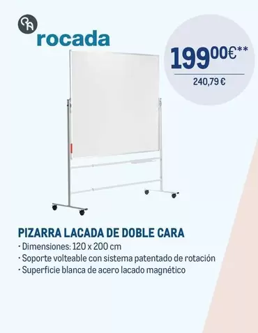 Oferta de Sistema - Pizarra Lacada De Doble Cara por 199€ en Makro