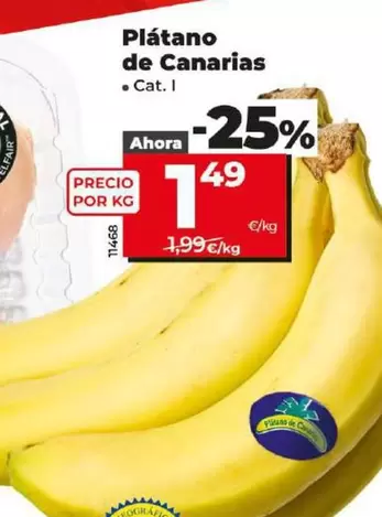 Oferta de Platano De Canarias por 1,49€ en Dia