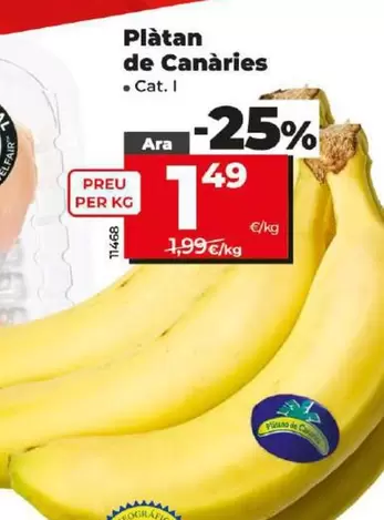 Oferta de Platano De Canarias por 1,49€ en Dia