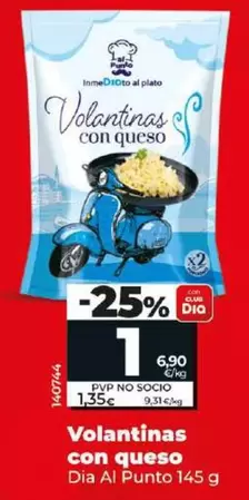 Oferta de Dia Al Punto - Volantinas Con Queso por 1€ en Dia