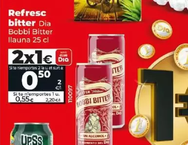 Oferta de Dia Bobbi Bitter - Refresco Bitter por 0,55€ en Dia