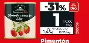 Oferta de Dia Vegecampo - Pimenton Ahumado Dulce por 1€ en Dia