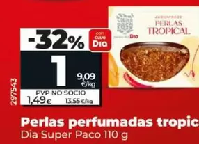 Oferta de Dia Super Paco - Perlas Perfumadas Tropical por 1€ en Dia