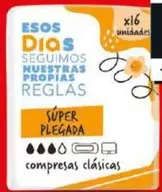 Oferta de Esos Dias - Compresas Super Plegadas por 1€ en Dia