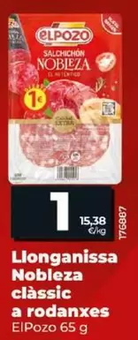 Oferta de Elpozo - Salchichon Nobleza Clasico En Lonchas por 1€ en Dia