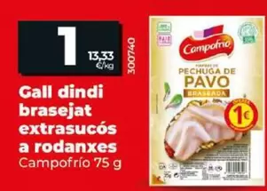 Oferta de Campofrío - Pavo Braseado Extrajugoso En Lonchas por 1€ en Dia